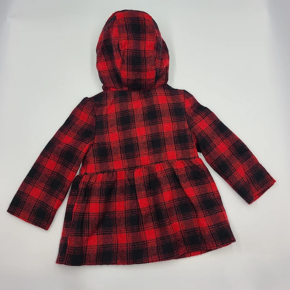 Cat & Jack girls' plaid coat size 18 months